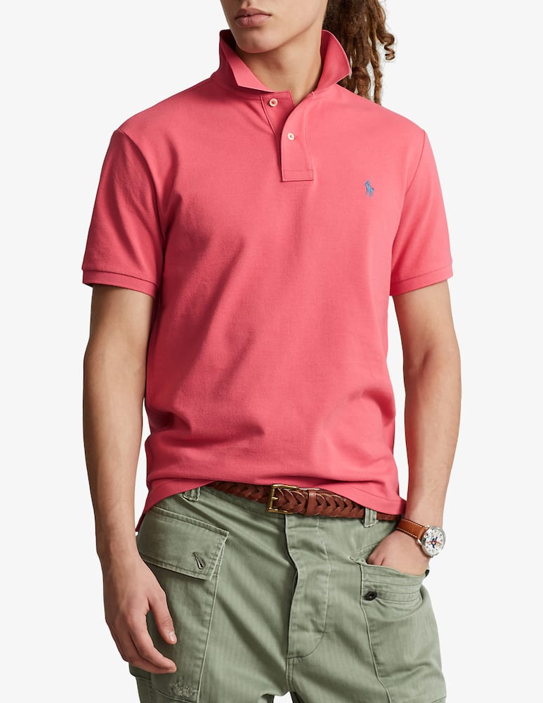 rinascente Polo Ralph Lauren Custom fit basic mesh short sleeve polo shirt