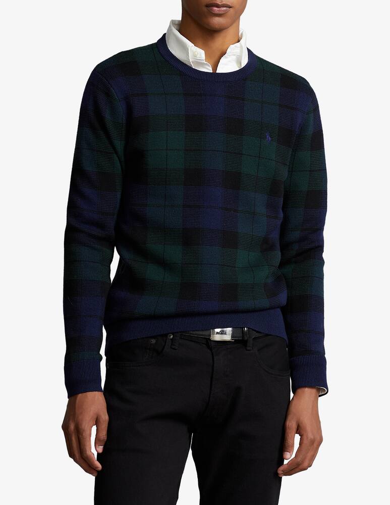 rinascente Polo Ralph Lauren Tartan merino crewneck jumper
