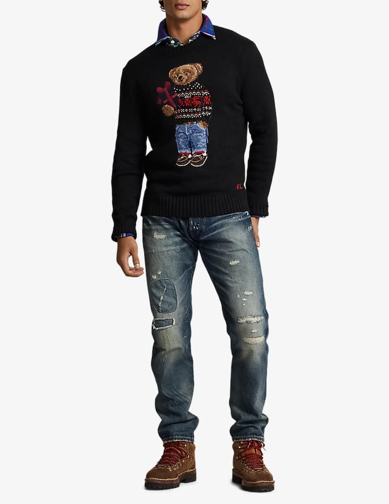rinascente Polo Ralph Lauren Maglia girocollo bear in cotone e cashmere