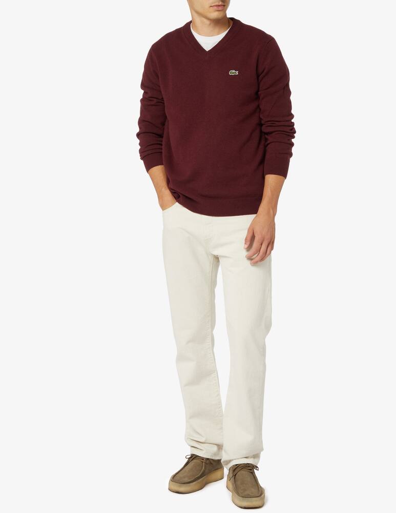 rinascente Lacoste Wool blend v neck jumper