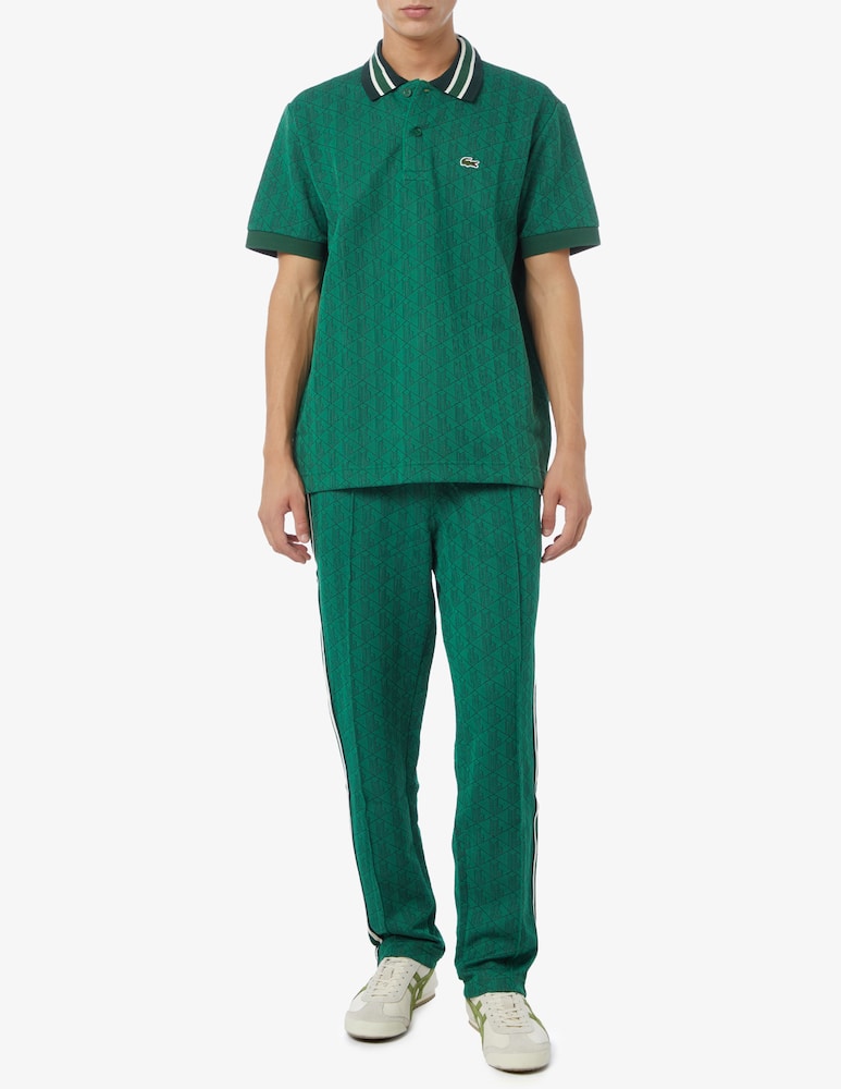 rinascente Lacoste Jaquard monogram polo