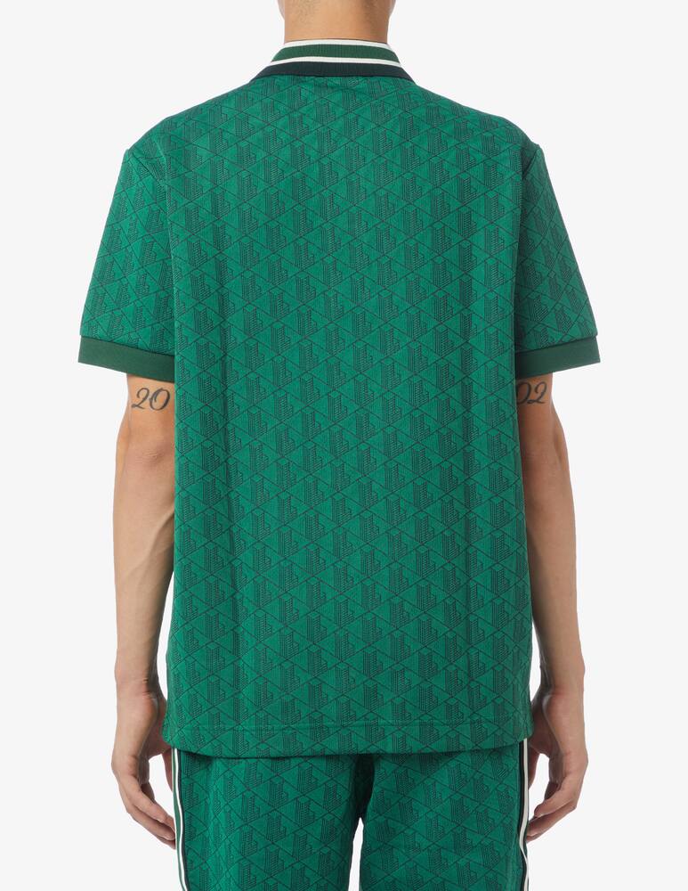 rinascente Lacoste Jaquard monogram polo