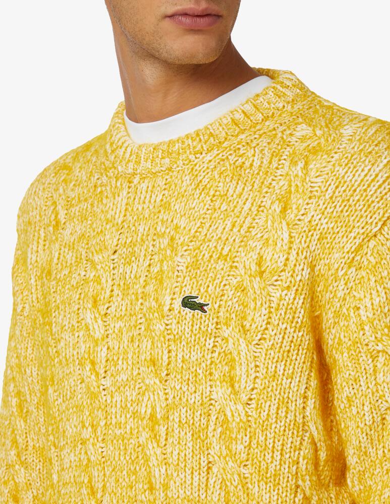 rinascente Lacoste Braided alpaca crewneck jumper