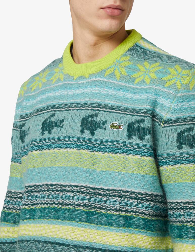 rinascente Lacoste Maglia girocollo jacquard greca