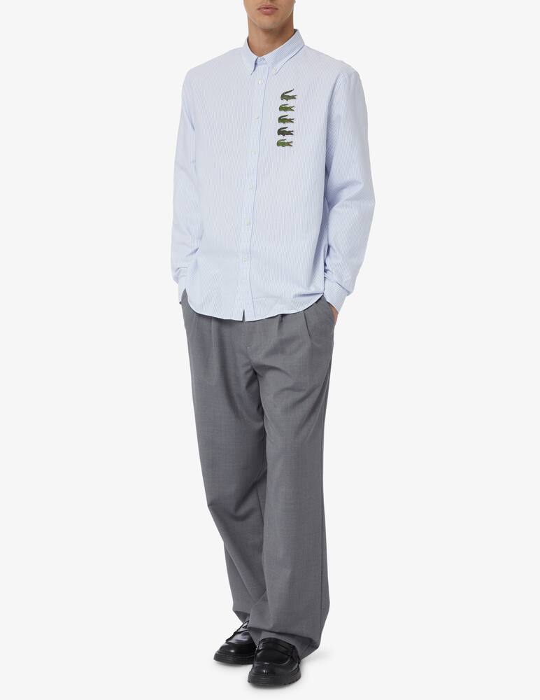 rinascente Lacoste Oxford cocco timeline stripes shirt