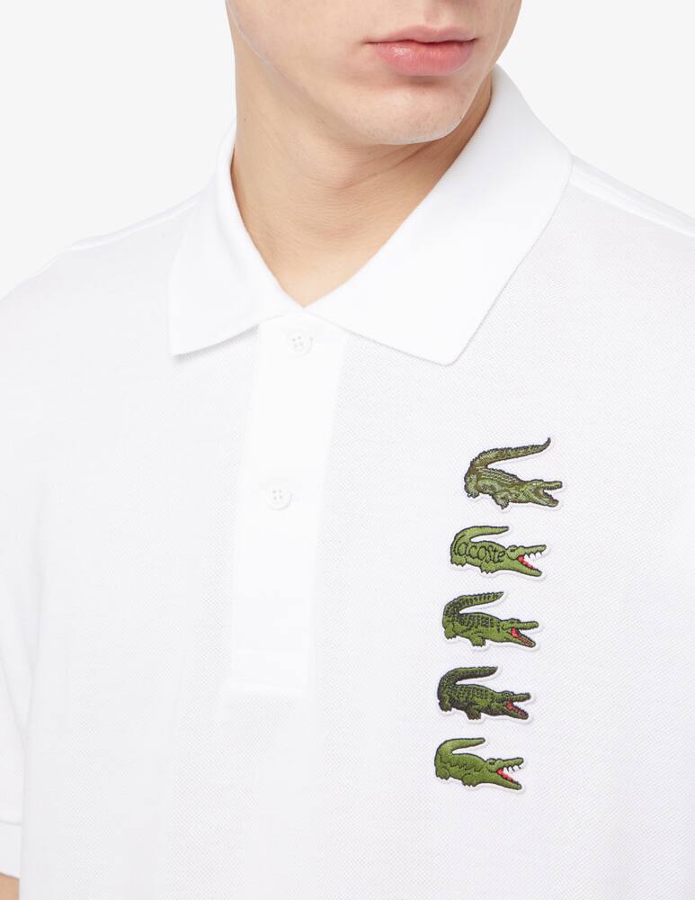 rinascente Lacoste Piquet cocco timeline polo shirt