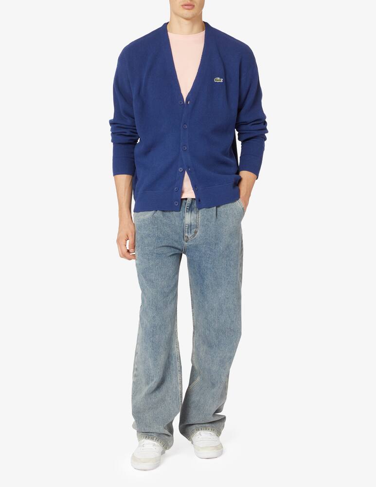 rinascente Lacoste Cardigan piping 100 lana relax