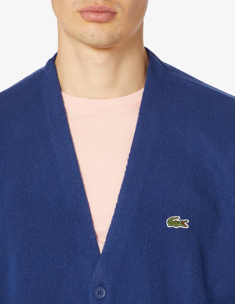rinascente Lacoste Cardigan piping 100 lana relax