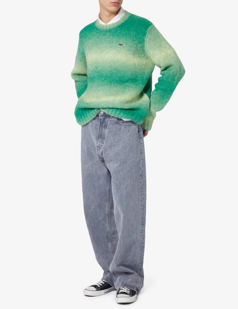 rinascente Lacoste Alpaca degrade crewneck jumper