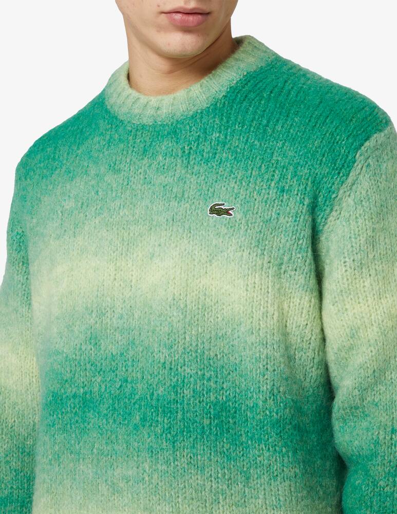 rinascente Lacoste Alpaca degrade crewneck jumper