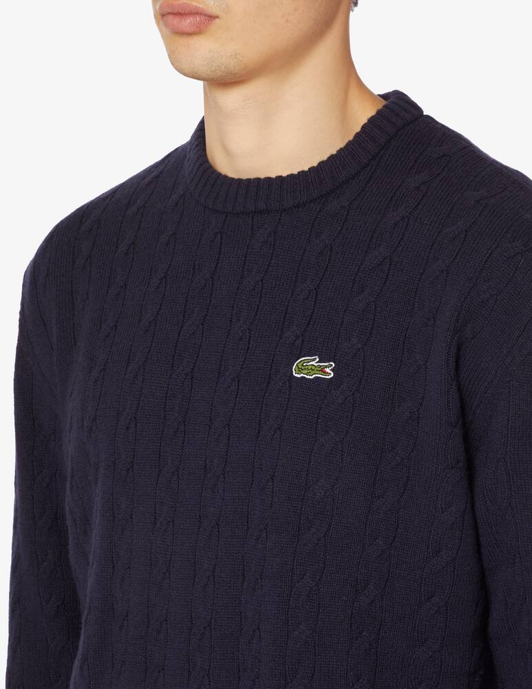 rinascente Lacoste Maglia girocollo in lana cable