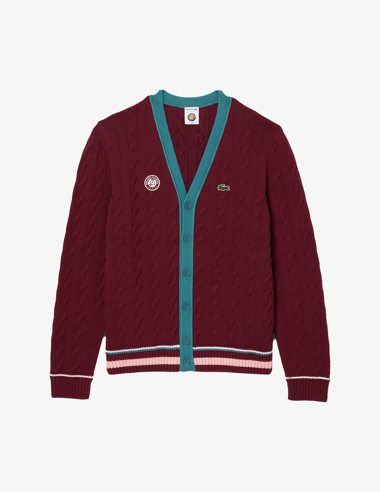 Lacoste Lacoste x Roland Garros Braided cardigan - picture 1 Lacoste Lacoste x Roland Garros Braided cardigan - picture 1