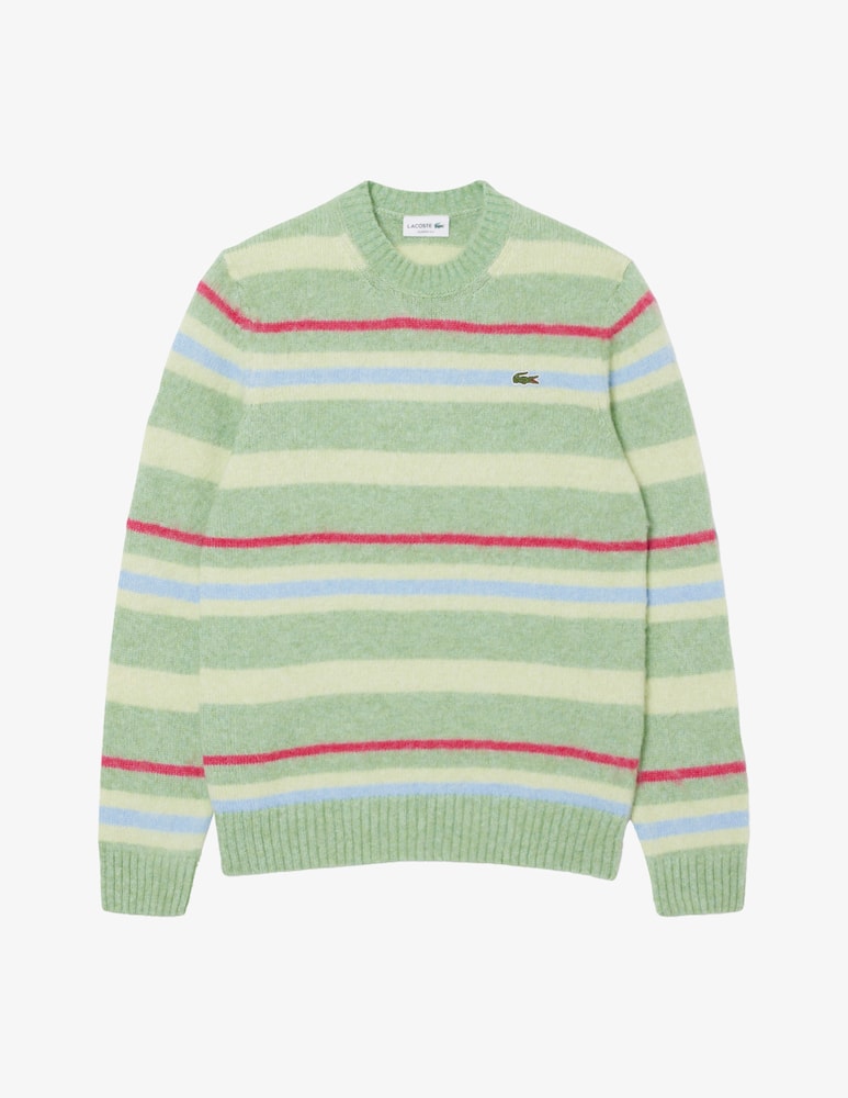 rinascente Lacoste Stripes fuzzy jumper