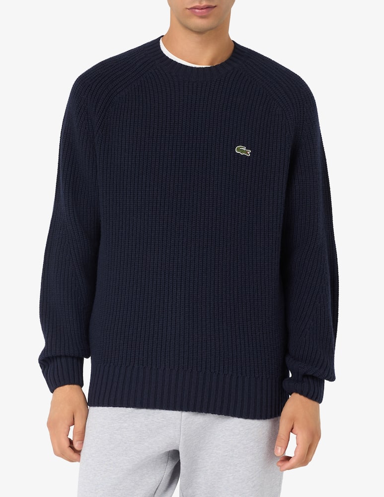 rinascente Lacoste Wool ribbed crewneck jumper