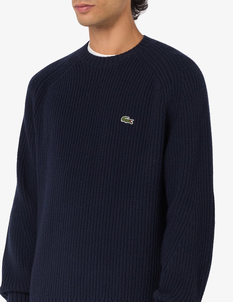 rinascente Lacoste Wool ribbed crewneck jumper