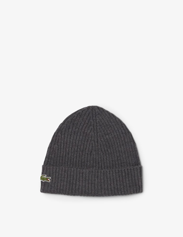 Lacoste Ribbed wool beanie - picture 1 Lacoste Ribbed wool beanie - picture 1