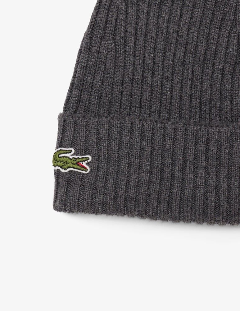 Lacoste Ribbed wool beanie - picture 2 Lacoste Ribbed wool beanie - picture 2