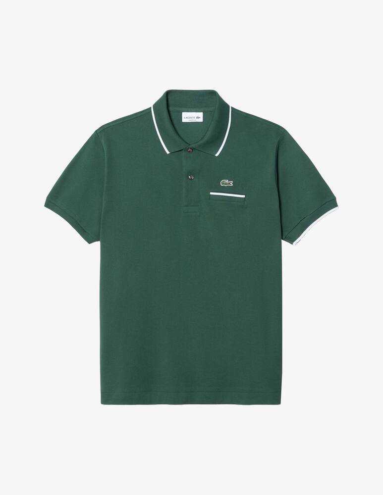 Lacoste Polo con profili e taschino - immagine 1 Lacoste Polo con profili e taschino - immagine 1