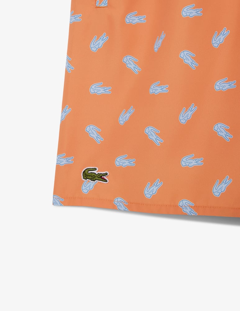rinascente Lacoste Costume mare con stampa coccodrilli