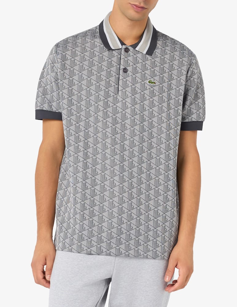 rinascente Lacoste Polo jacquard monogram