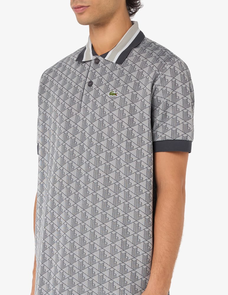 rinascente Lacoste Polo jacquard monogram