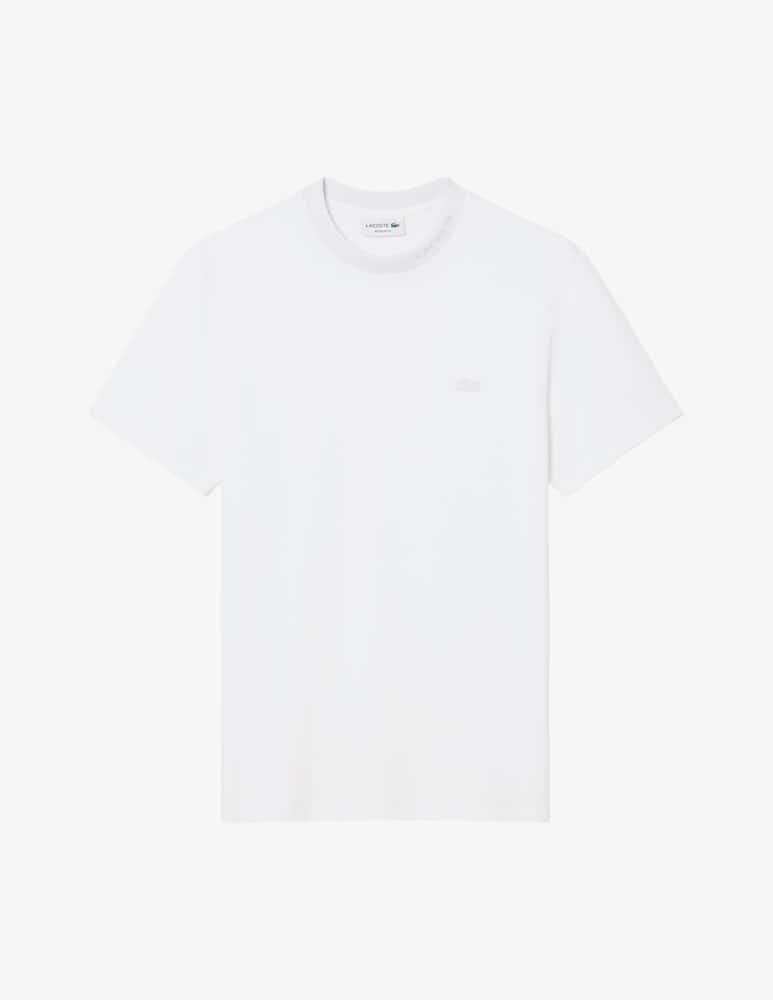 rinascente Lacoste T-shirt piquet con scritta collo