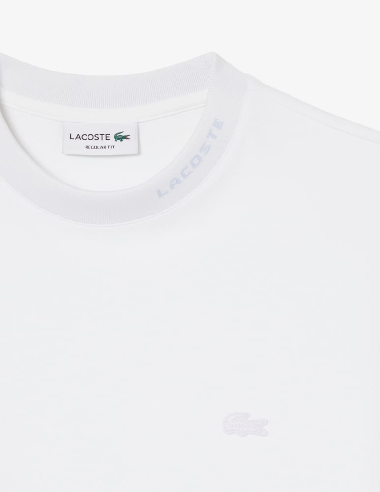 rinascente Lacoste T-shirt piquet con scritta collo
