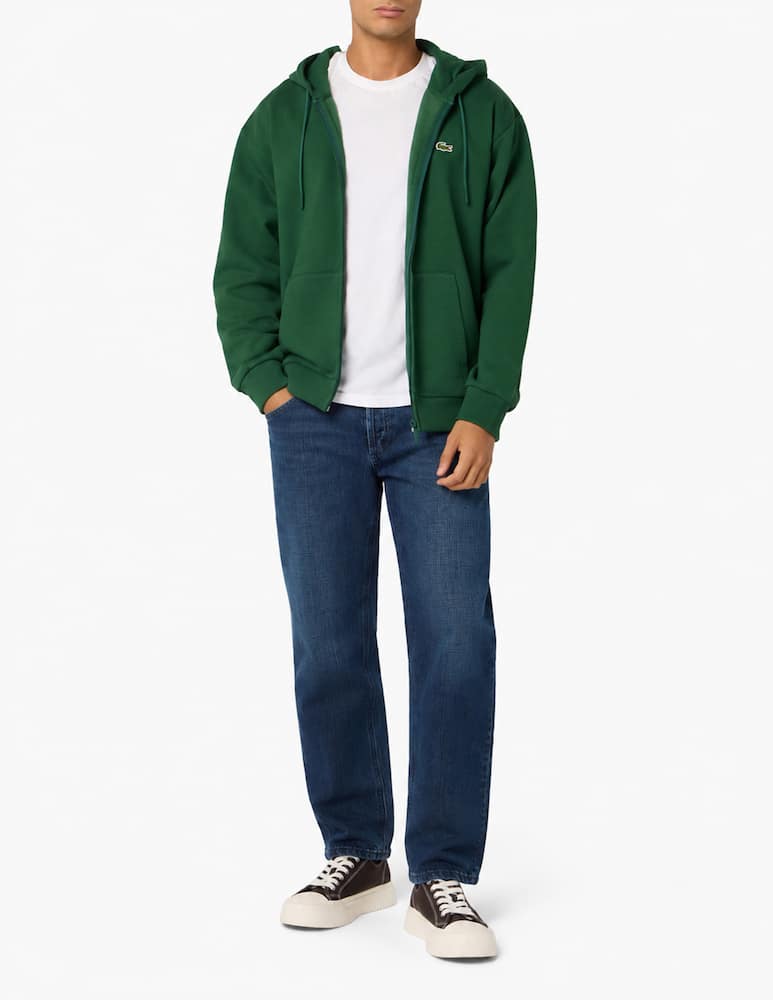 rinascente Lacoste hooded zip fleece