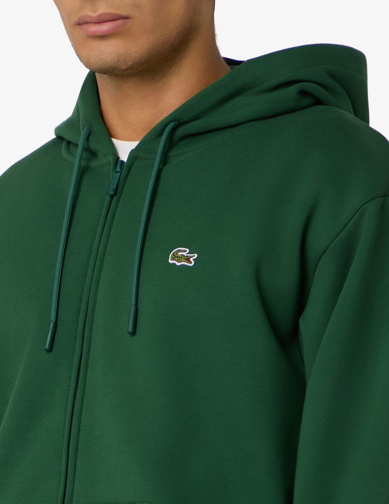 rinascente Lacoste hooded zip fleece