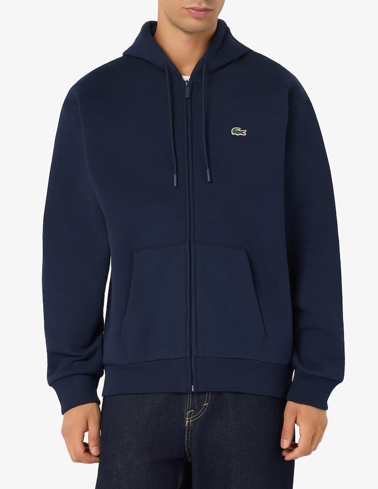 rinascente Lacoste Hooded zip-up fleece sweatshirt