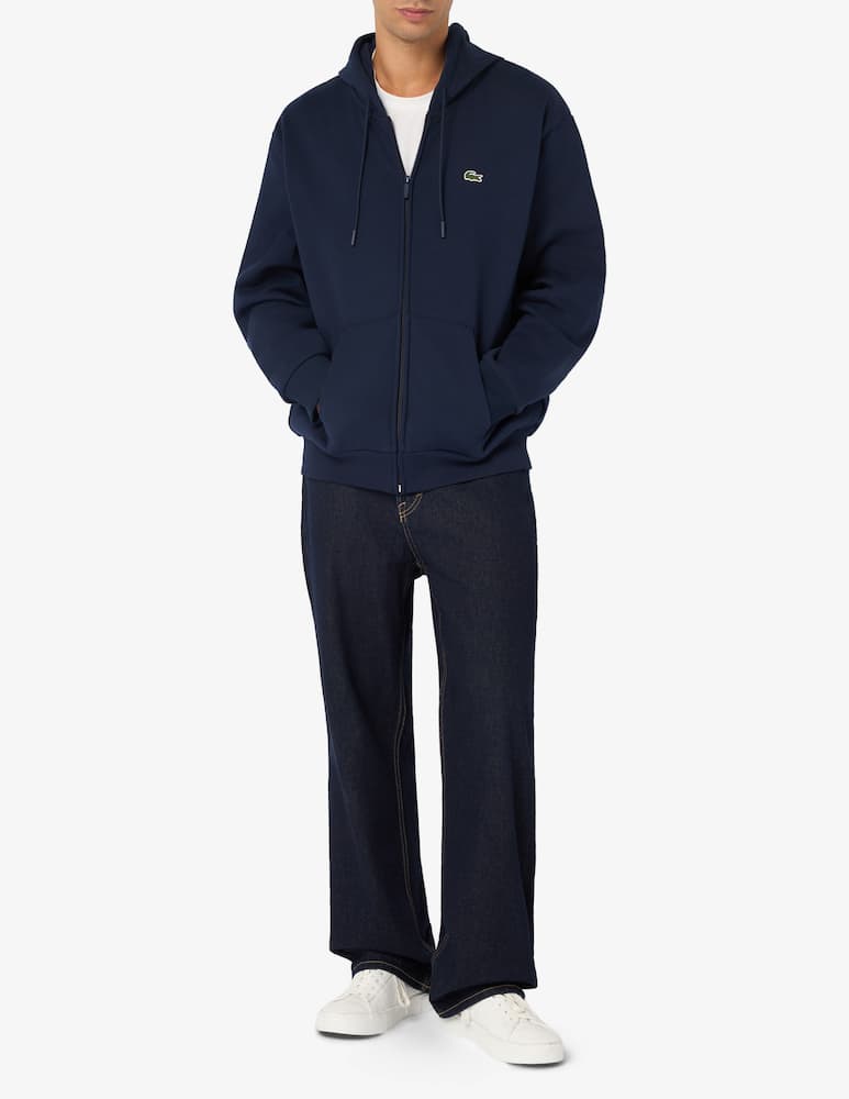 rinascente Lacoste Hooded zip-up fleece sweatshirt