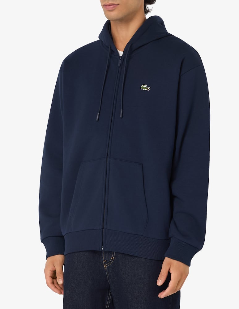 rinascente Lacoste Hooded zip-up fleece sweatshirt