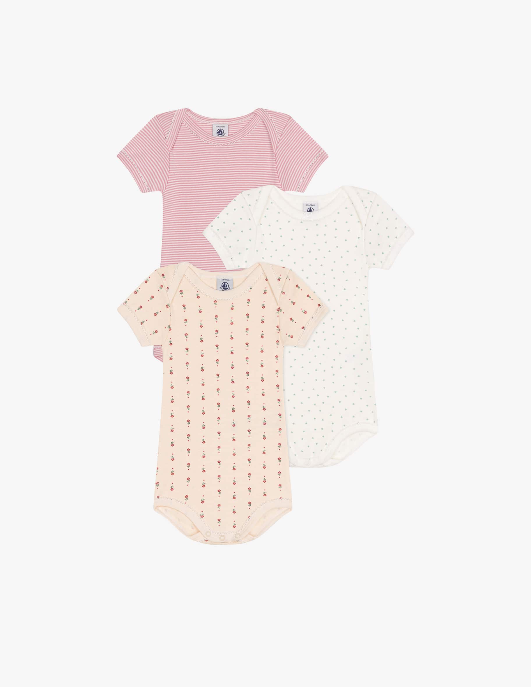 Petit Bateau Body Manica Corta, Pacco da 2 - Bianco - 100% Cotone