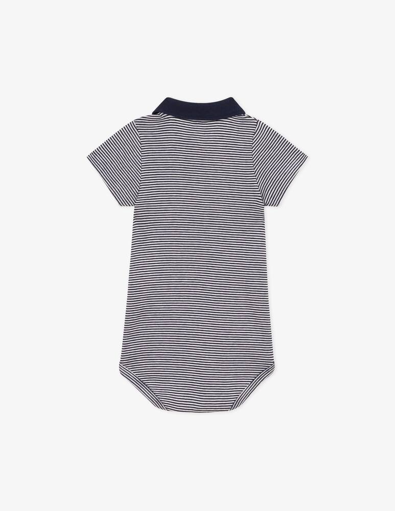 rinascente Petit Bateau Striped polo bodysuit