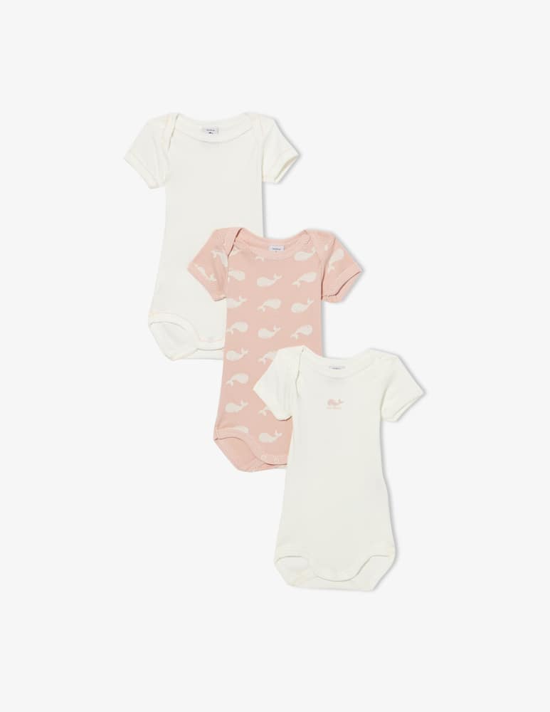 Petit Bateau Set of 3 newborn bodies - picture 1 Petit Bateau Set of 3 newborn bodies - picture 1