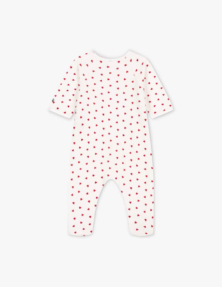 rinascente Petit Bateau Heart print sleepsuit