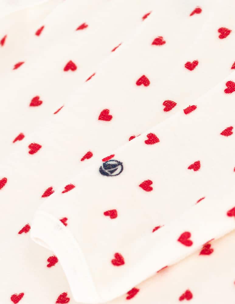 rinascente Petit Bateau Heart print sleepsuit