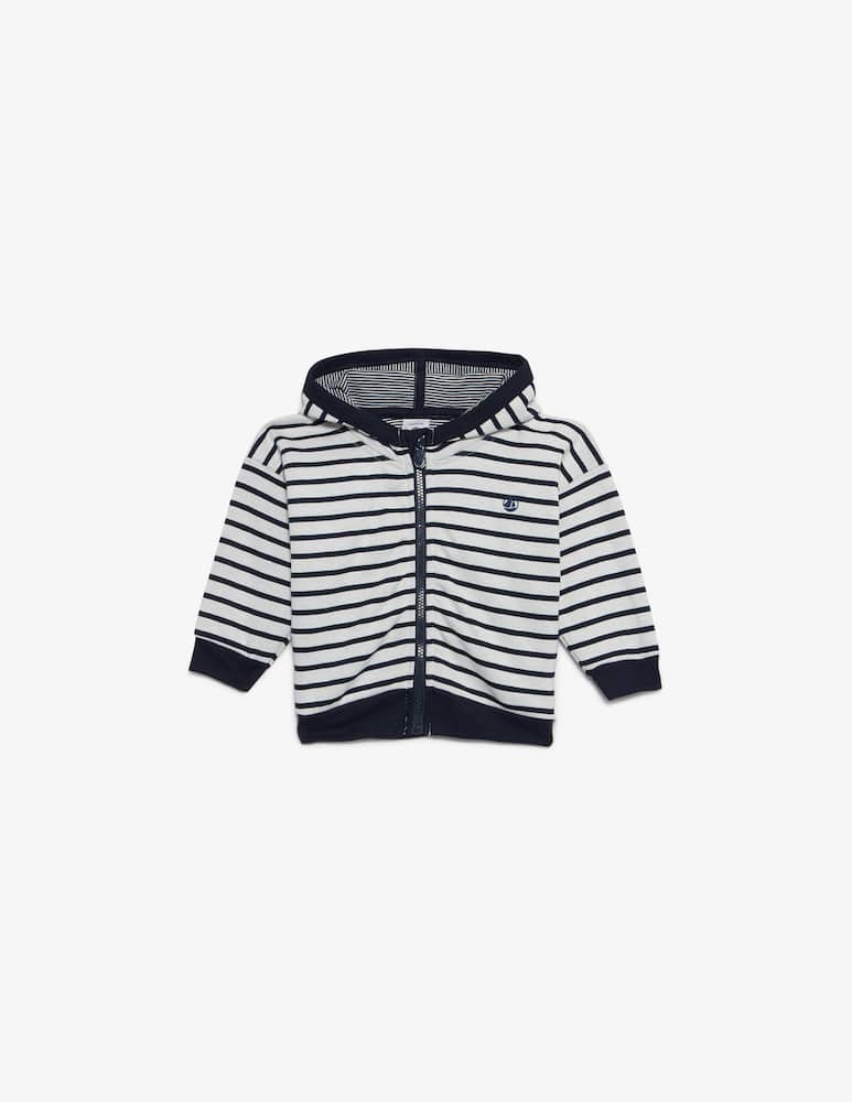 Petit Bateau Felpa a righe con cappuccio - immagine 1 Petit Bateau Felpa a righe con cappuccio - immagine 1
