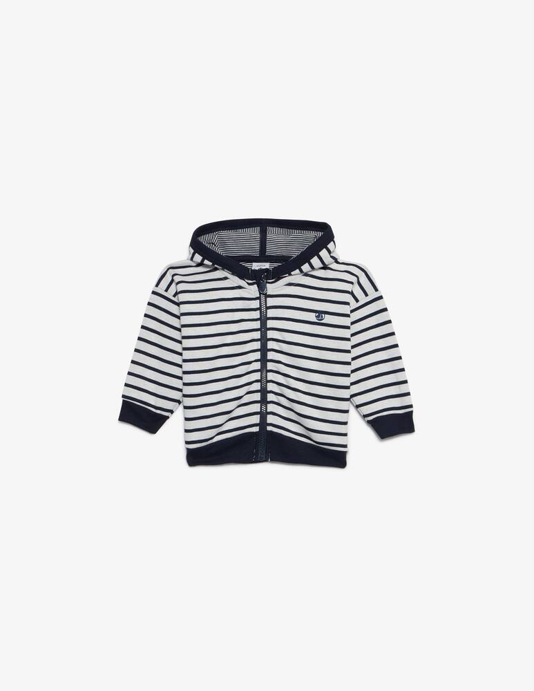 rinascente Petit Bateau Felpa a righe con cappuccio