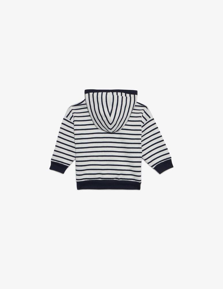 Petit Bateau Felpa a righe con cappuccio - immagine 2 Petit Bateau Felpa a righe con cappuccio - immagine 2