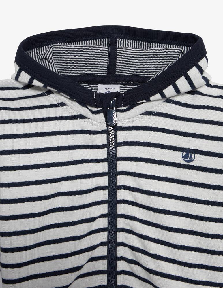 rinascente Petit Bateau Felpa a righe con cappuccio