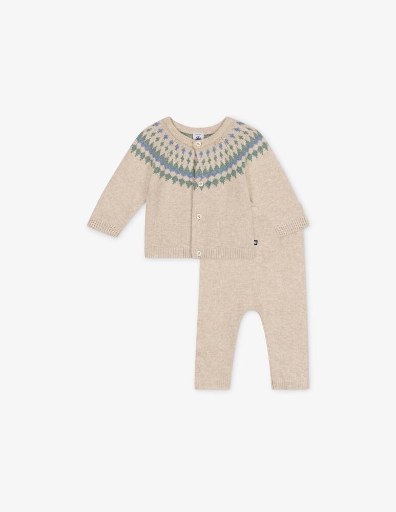 Petit Bateau Knitted set with cardigan and trousers - picture 1 Petit Bateau Knitted set with cardigan and trousers - picture 1