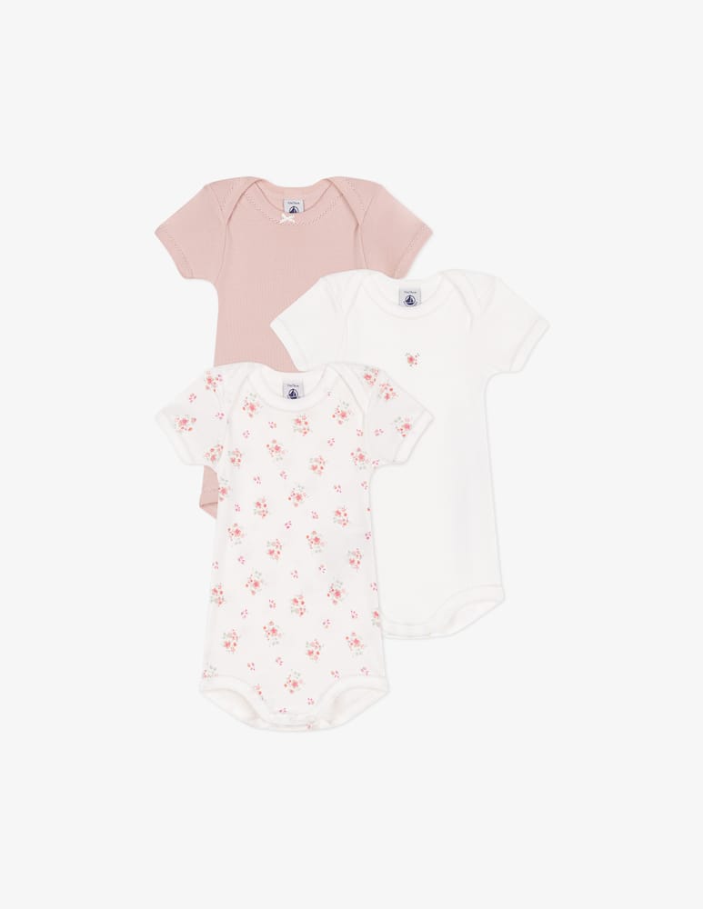 Petit Bateau Set of 3 newborn bodies - picture 1