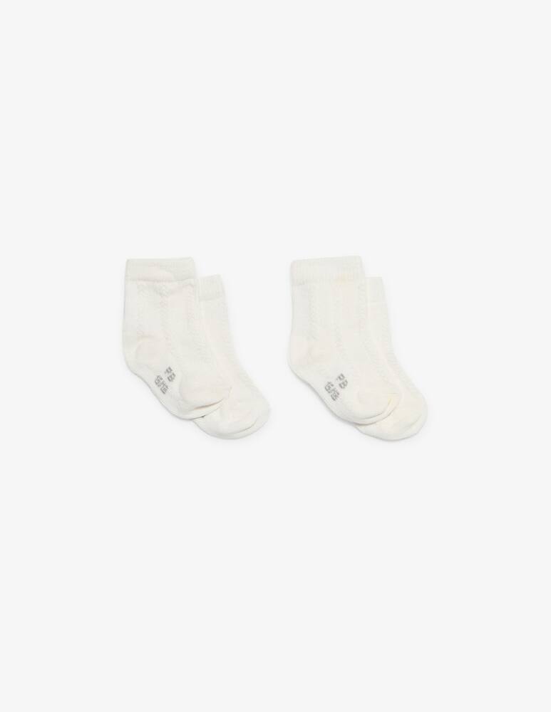 rinascente Petit Bateau Cable knit socks set of 2