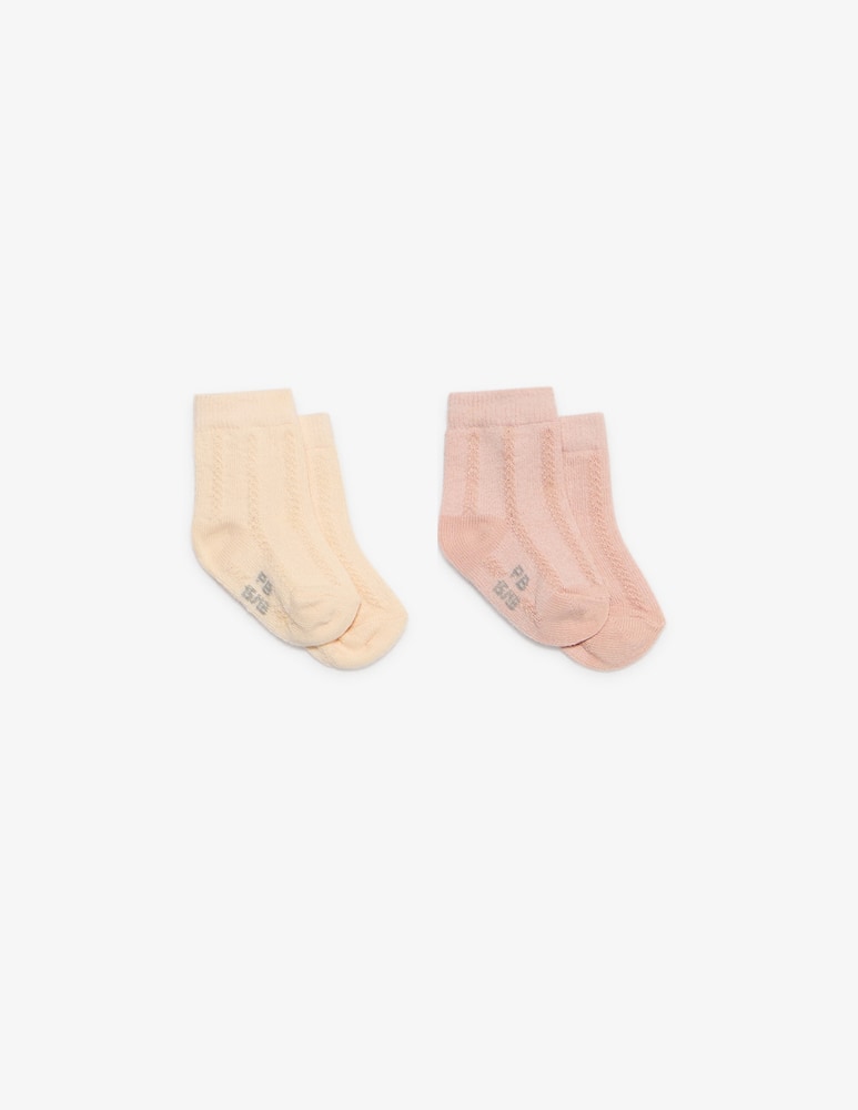 rinascente Petit Bateau Ribbed baby socks set of 2