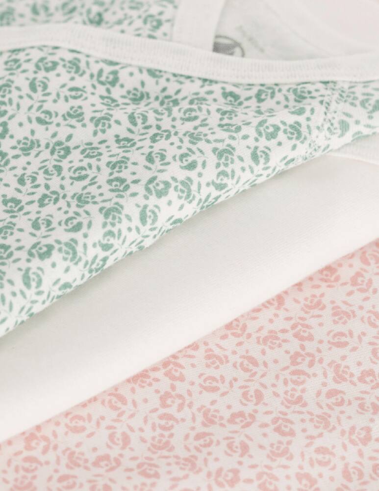 rinascente Petit Bateau Set di 3 body incrociati in cotone