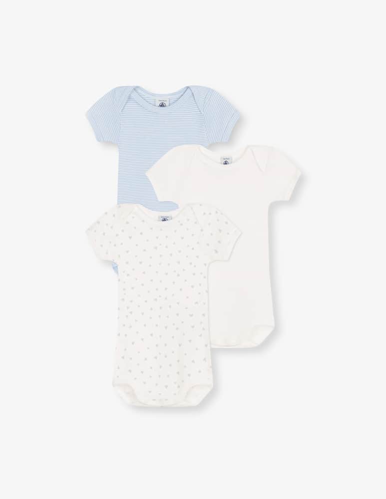 Petit Bateau Cotton bodysuit set of 3 - picture 1 Petit Bateau Cotton bodysuit set of 3 - picture 1