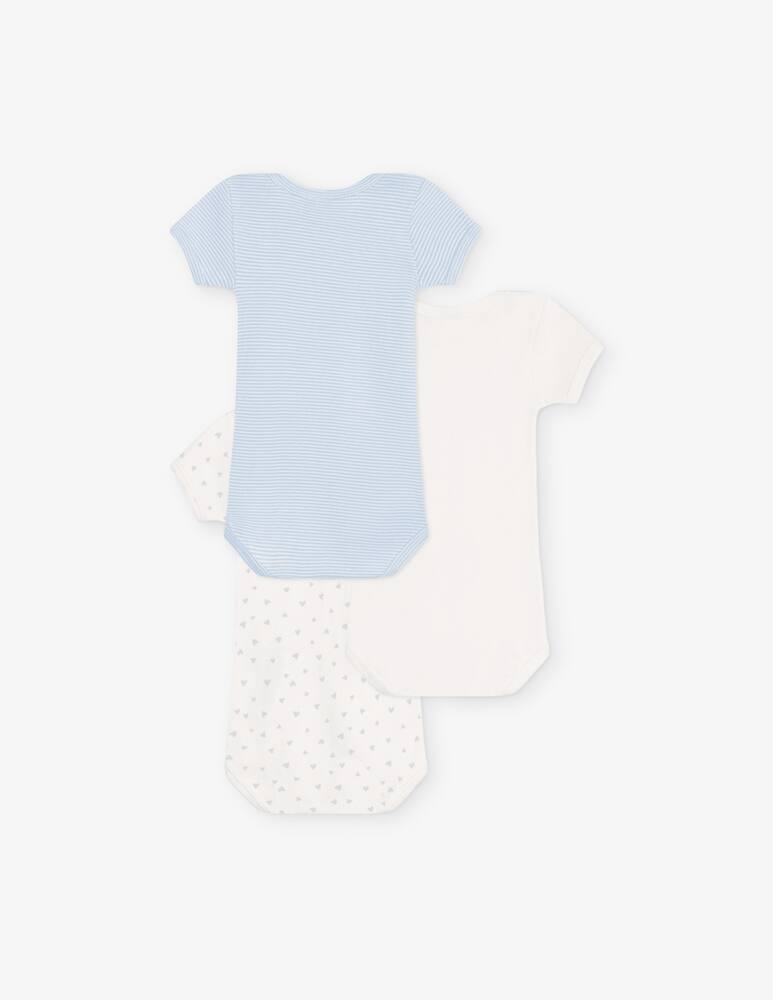Petit Bateau Cotton bodysuit set of 3 - picture 2 Petit Bateau Cotton bodysuit set of 3 - picture 2
