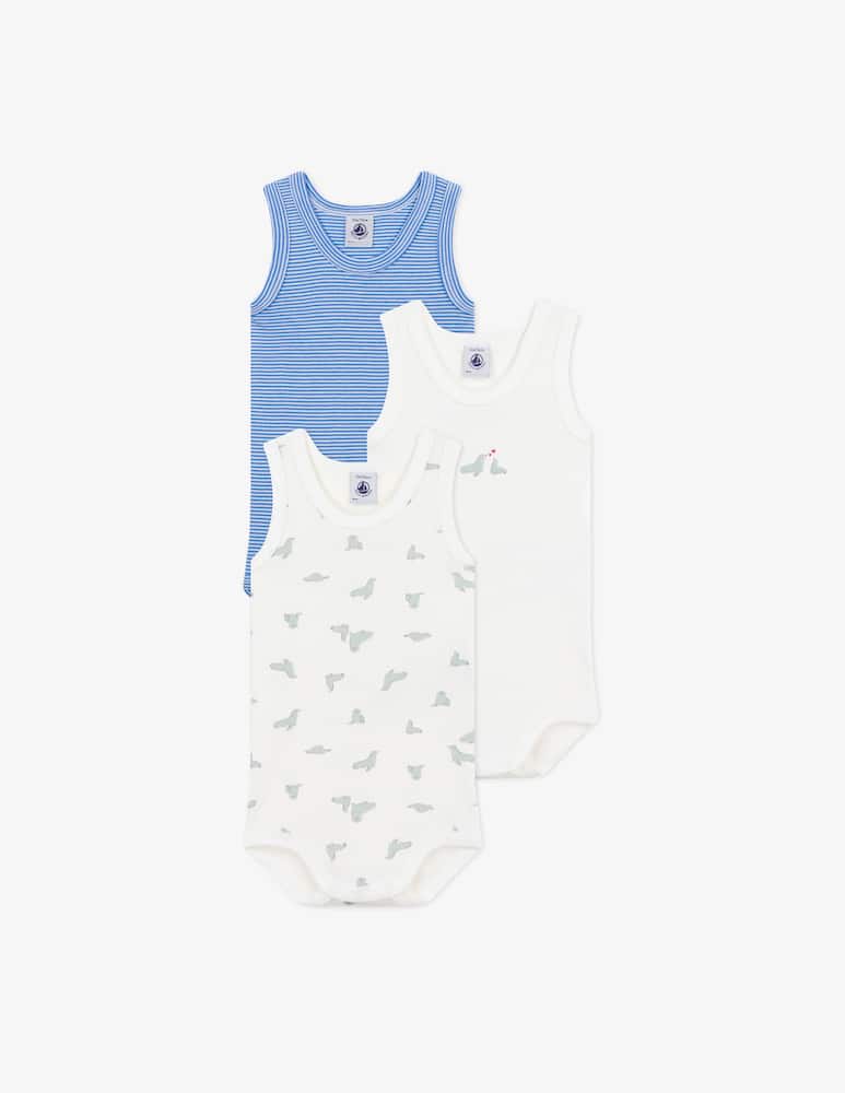 Petit Bateau Set di 3 body in cotone - immagine 1 Petit Bateau Set di 3 body in cotone - immagine 1