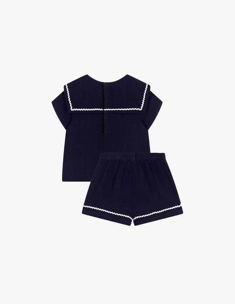 rinascente Petit Bateau Sailor trim top and shorts